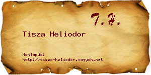 Tisza Heliodor névjegykártya